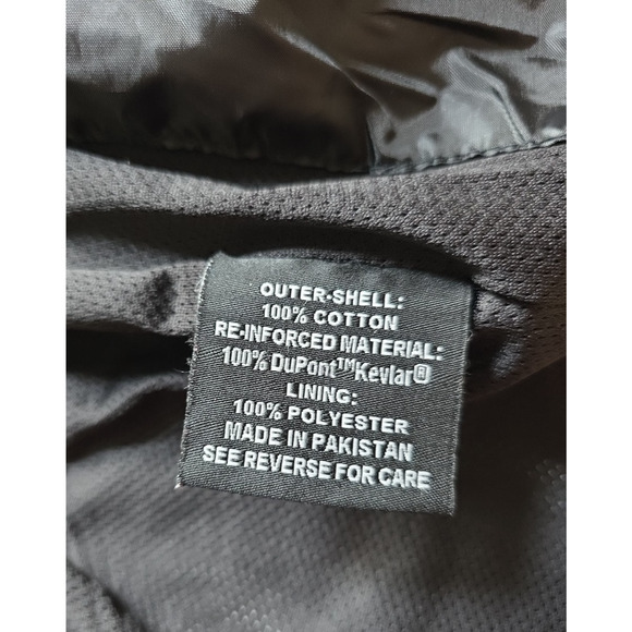 Milwaukee Leather Men's Large Armored Biker Flannel Shirt 3 Kevlar Inserts Plaid - Picture 16 of 16